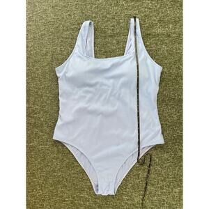 Anko Blue Ribbed Swimsuit, Size 16